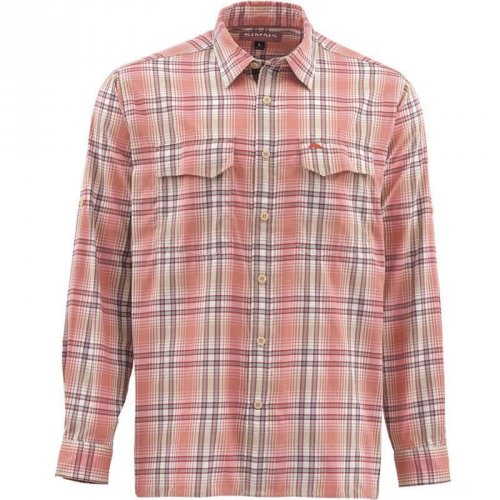 Рубашка Simms Legend LS Shirt Dark Coral Plaid