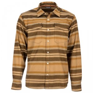 Рубашка Simms Gallatin Flannel LS Shirt Dark Bronze Stripe