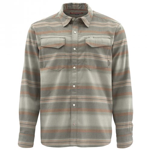 Рубашка Simms Gallatin Flannel LS Shirt Dark Stone Stripe