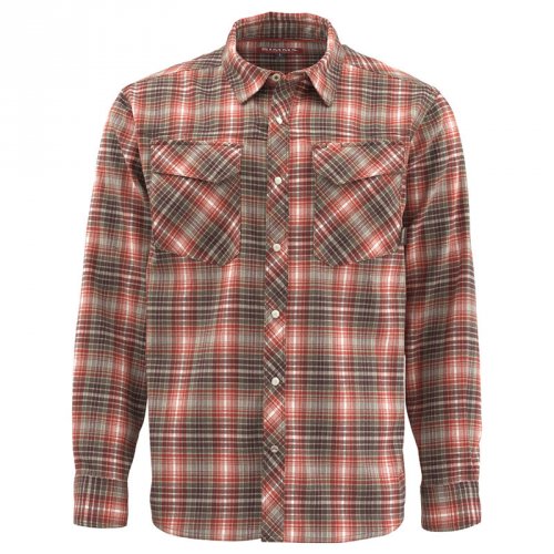 Рубашка Simms Gallatin Flannel LS Shirt Simms Orange Plaid