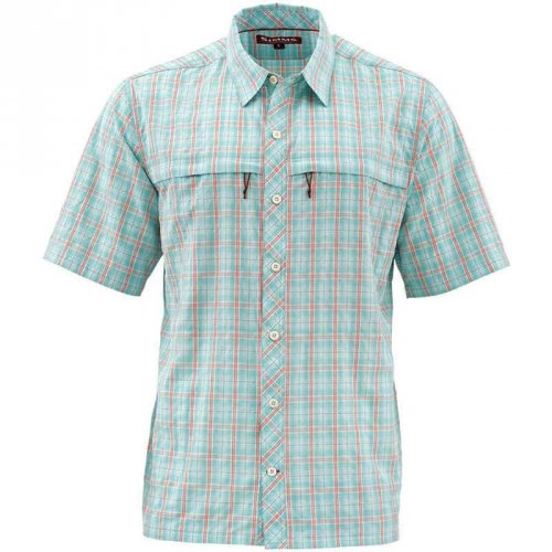 Рубашка Simms Stone Cold SS Shirt Aqua Plaid