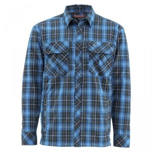Рубашка Simms Guide Insulated Shacket Admiral Blue Plaid