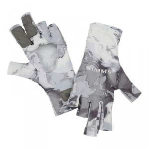 Перчатки Simms SolarFlex SunGlove Cloud Camo Grey