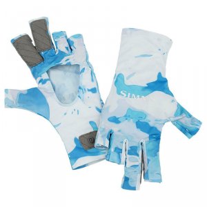 Перчатки Simms SolarFlex SunGlove Cloud Camo Blue