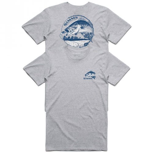 Футболка Simms Bass Bend T-Shirt Grey Heather