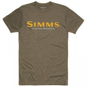 Футболка Simms Logo T-Shirt Olive Heather