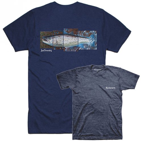 Футболка Simms DeYoung Seatrout T-Shirt Navy Heather