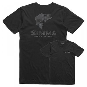 Футболка Simms Bass Hex Flo Camo T-Shirt Black