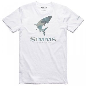 Футболка Simms Tarpon Hex Flo Camo T-Shirt White