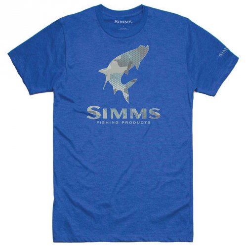 Футболка Simms Tarpon Hex Flo Camo T-Shirt Royal Heather