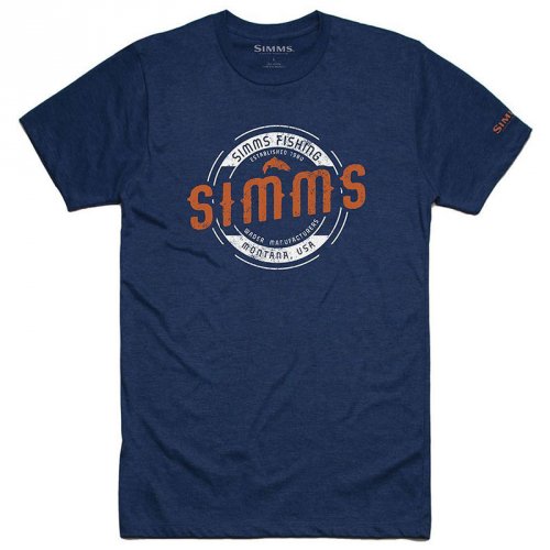 Футболка Simms Wader MT T-Shirt Navy Heather