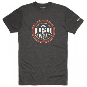 Футболка Simms Fish It Well T-Shirt Charcoal Heather