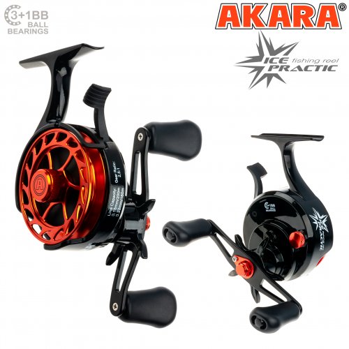 Катушка мультипликаторная зимняя Akara Ice Practic 3+1 bb