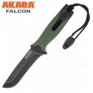 Нож Akara Falcon 120 mm сталь 3Cr13 с огнивом и компасом