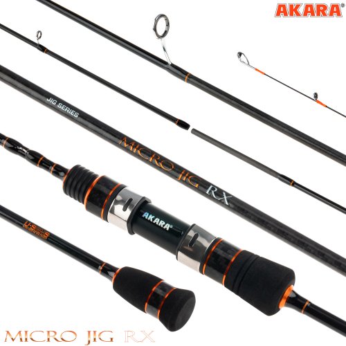 Спиннинг штекерный угольный 2 колена Akara Micro Jig UL