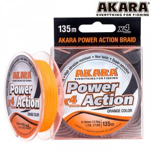 Шнур Akara Power Action X-4 Orange 135 м