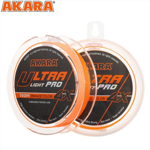 Шнур Akara Ultra Light PRO Orange 150 м