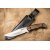 Нож Caspian AUS-8 S (Сатин, Дерев. рукоять, Кожаный чехол)