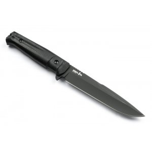 Нож Delta D2 BT (Черный, Черная рукоять, Черные ножны)
