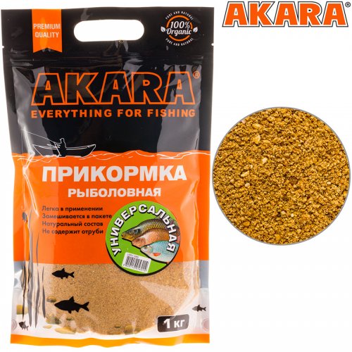 Прикормка Akara Premium Organic 1,0 кг Универсальная