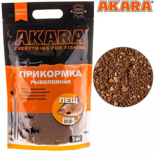 Прикормка Akara Premium Organic 1,0 кг Лещ