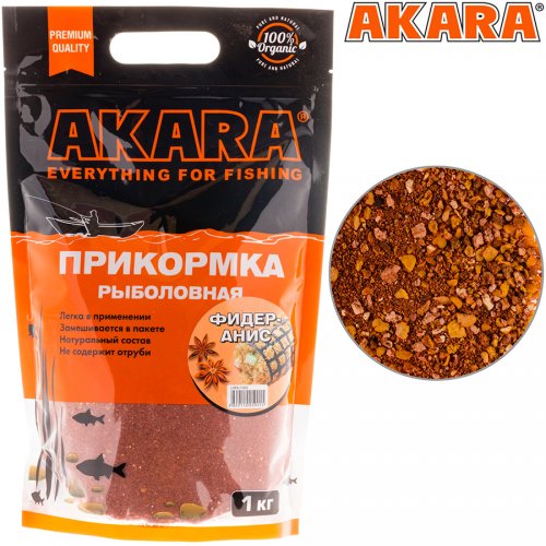Прикормка Akara Premium Organic 1,0 кг Фидер Анис
