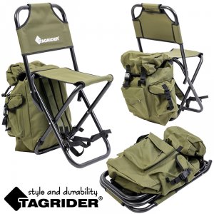 Стул Tagrider HBA-51 складной стальной со спинкой и рюкзаком