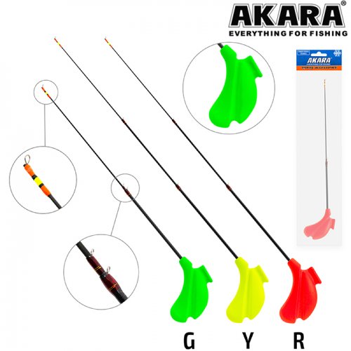 Удочка зимняя Akara Master Jig F 460 (1,5-7,0г) Green (хлыст Hi Carbon teleskop 2 составной)