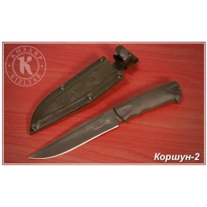 Нож Коршун-2 (эластрон) кожаный чехол