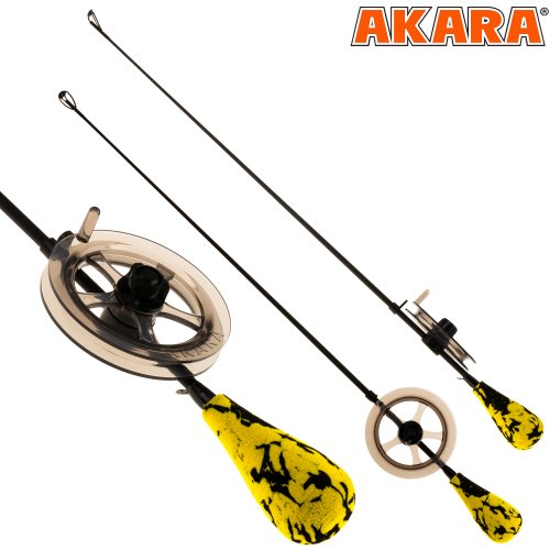 Удочка зимняя Akara Leader Elit M блеснилка с тюльпаном Gr-Ye