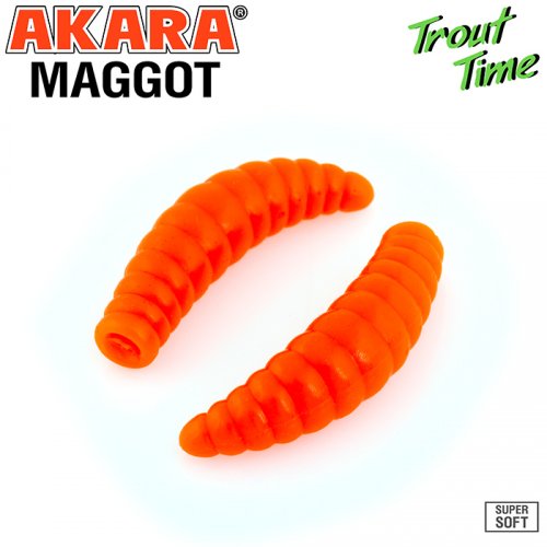 Силиконовая приманка Akara Trout Time MAGGOT 1,6 Tu-Frutti (10 шт)