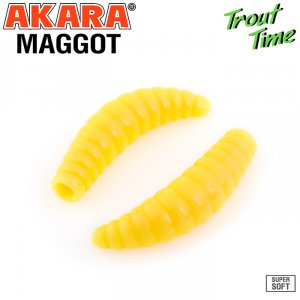 Силиконовая приманка Akara Trout Time MAGGOT 1,6 Garlic (10 шт)