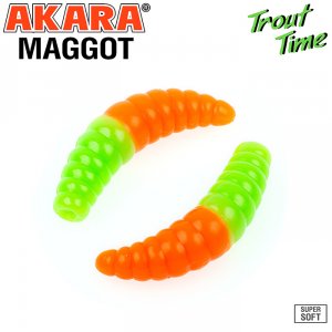 Силиконовая приманка Akara Trout Time MAGGOT 1,6 Shrimp (10 шт)