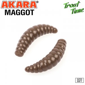 Силиконовая приманка Akara Trout Time MAGGOT 1,3 Shrimp (12 шт)