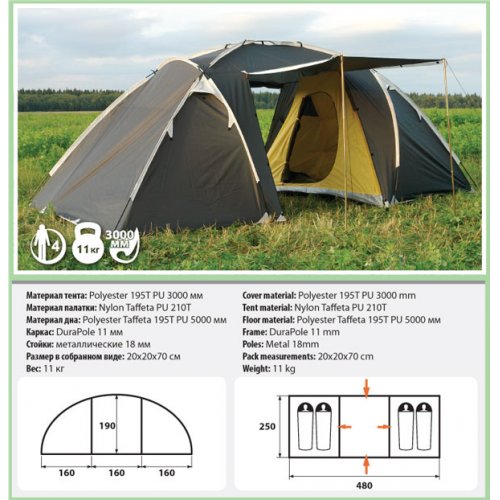 Четырехместная палатка Comfortika - Family New