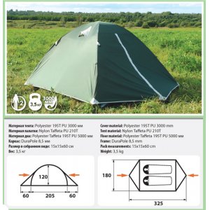 Двухместная палатка Comfortika - Trekker 2 Plus