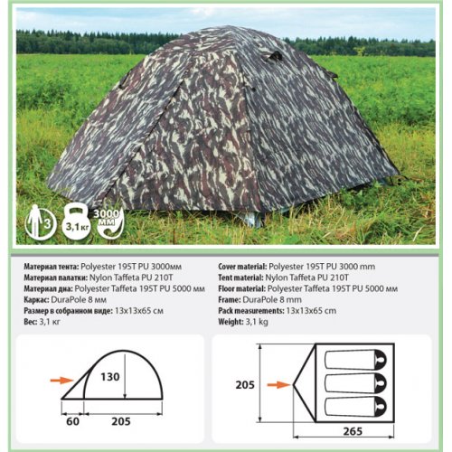 Трехместная палатка Comfortika - Weekender 3 M