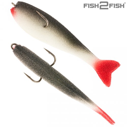 Рыбка поролон F2F с двойником и чебурашкой 8 см (5шт)