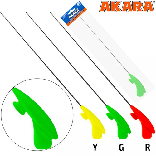 Удочка зимняя Akara Lucky Punch L 377 (2,0-8,0г) Green (хлыст L средний Hi Carbon)