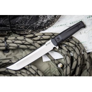 Нож Senpai AUS-8 S (Сатин, Черная рукоять, Черный чехол)