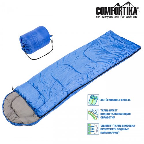 Спальник Comfortika Simple SP3 XL 200+35*85 см одеяло с подголовником -5C /+10C