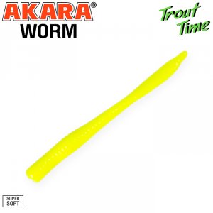 Силиконовая приманка Akara Trout Time WORM 3 Garlic (10 шт)