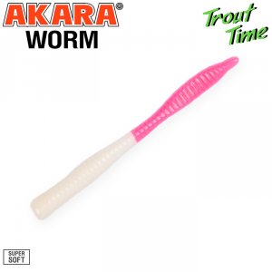 Силиконовая приманка Akara Trout Time WORM 3 Garlic (10 шт)