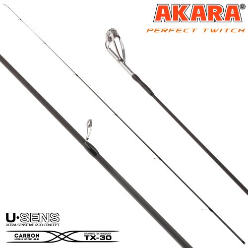 Хлыст угольный для спиннинга Akara Perfect Twitch M 682 TX-30 (7-32) 2,0 м